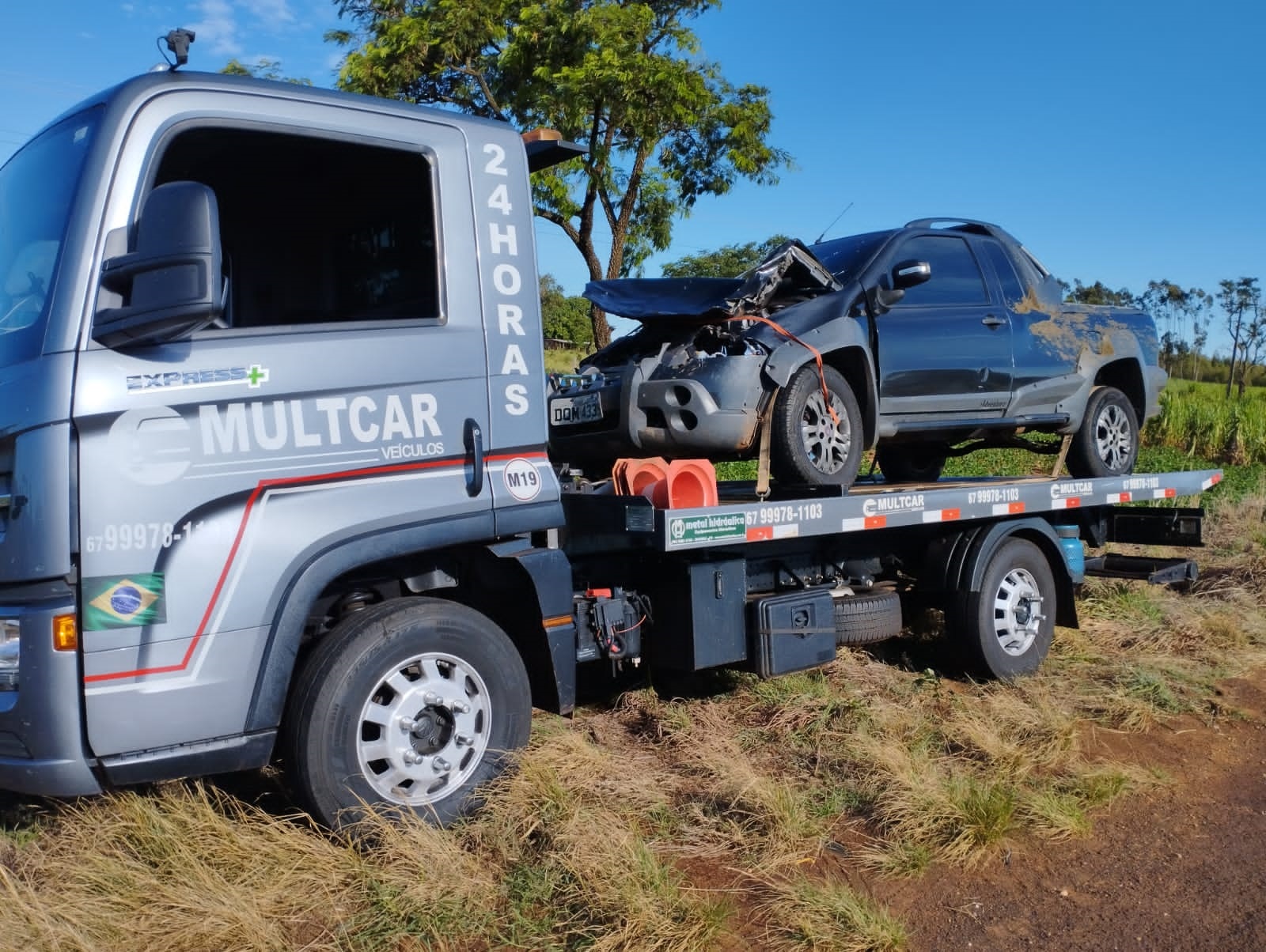 Acidente aconteceu no trecho que liga o distrito de Nova Casa Verde a Nova Andradina - Foto: Jornal da Nova